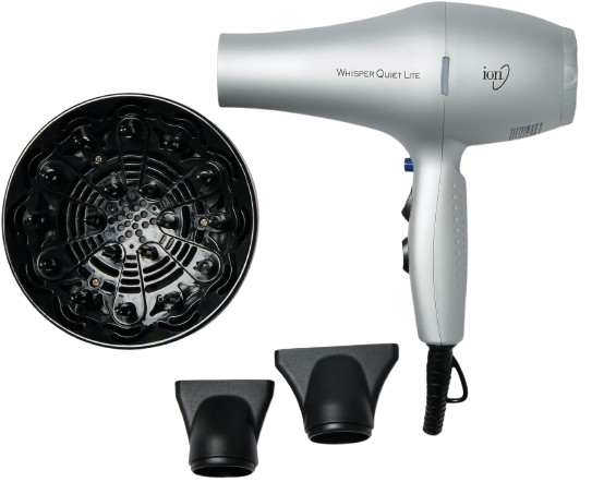 Whisper Quiet Lite Ionic Ceramic Hair Dryer, 1875 Watts, Lightweight, Powerful